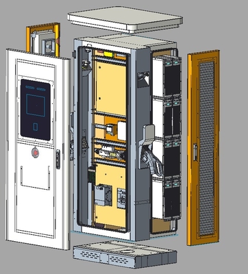 Wykonane na zamówienie formy IP54 Publiczne komercyjne stacje szybkiego ładowania elektrycznego prądu stałego 180KW 240KW