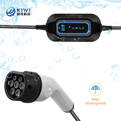 220V KIWI 3,5 kW przenośny ładowarka EV typu 2 16A J1772 dla stacji ładowania samochodów elektrycznych