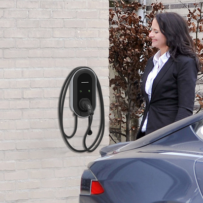 Stacja ładowarki pojazdów elektrycznych o mocy 50 ampera poziomu 2 o mocy 22 kW i metoda montażu ściennego