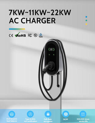 KIWI LCD Mini Opcc 220V Stacja ładowania typu 2 7kW CCS EV ładowarka do samochodów elektrycznych