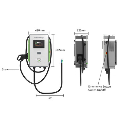 Ładowarka samochodów elektrycznych OEM Poziom 3 Na ścianie 30kW DC Szybkie ładowarka CCS1 CCS2 GB/T