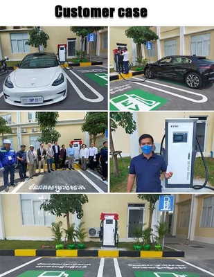 60 kW 120 kW stacja szybkiego ładowania elektrycznego elektrycznego z podłogą ładowania z wtyczką