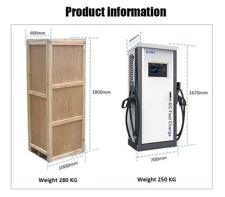60 kW 120 kW stacja szybkiego ładowania elektrycznego elektrycznego z podłogą ładowania z wtyczką